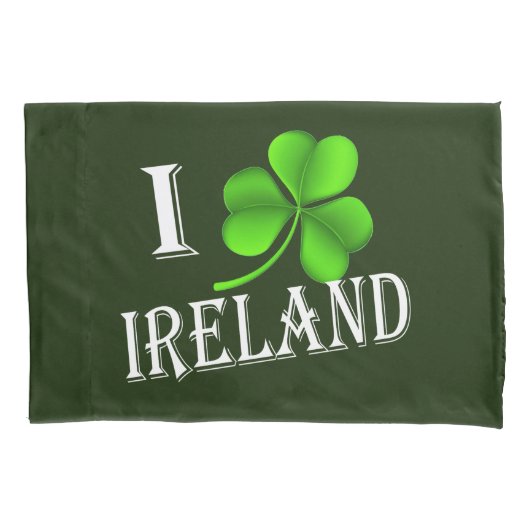 I Kleeblatt Irland Kissenbezug (Vorderseite)