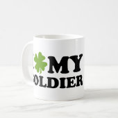 I (Kleeblatt) Mein Soldat Kaffeetasse (Vorderseite Links)