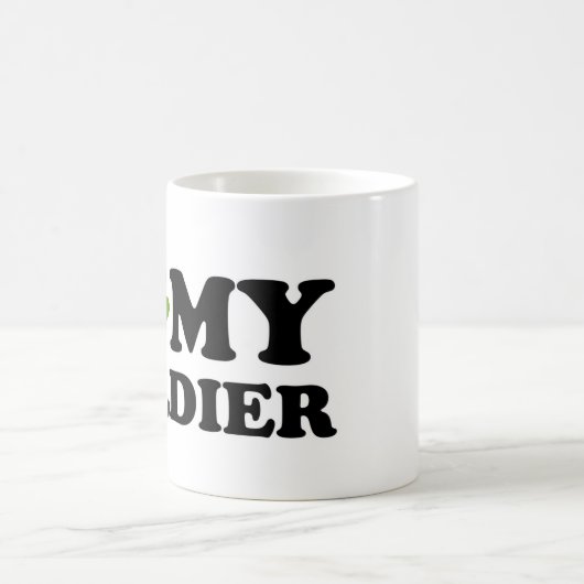 I (Kleeblatt) Mein Soldat Kaffeetasse (Mittel)