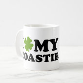 I (Kleeblatt) Meine Coastie Kaffeetasse (Vorderseite Links)