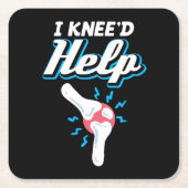 I Kneed Help Knee Replacement Operation Joint New Rechteckiger Pappuntersetzer (Vorderseite)
