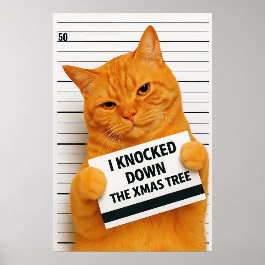 I Knocked Down the Xmas Tree 😼🎄 Poster (Vorne)