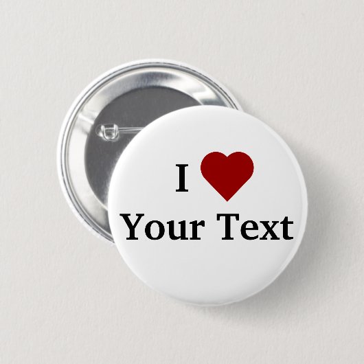 I Knopf des Herzens (personifizieren Sie) Button (Vorne & Hinten)