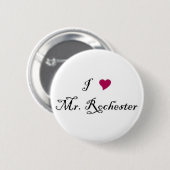 I Knopf Herz-Herrn Rochester Button (Vorne & Hinten)