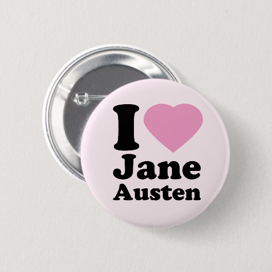 I Knopf Liebe-Janes Austen Button (Vorne & Hinten)