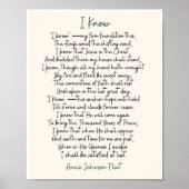 "I Know" Annie Johnson Flint Value Poster (Matte) (Vorne)