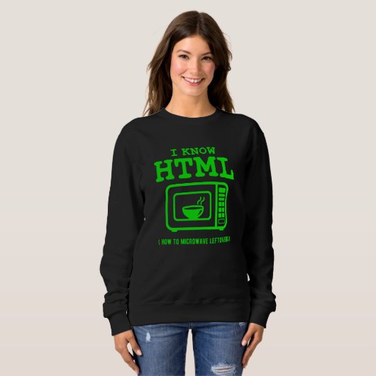 I know HTML How to microwave leftovers Sweatshirt (Vorne ganz)