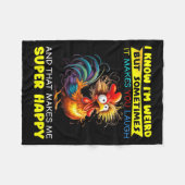 I Know I'm Weird But Sometimes It Makes You Laugh  Fleecedecke (Vorderseite (Horizontal))