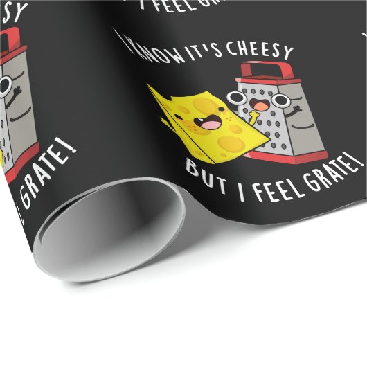 I Know It's Cheesy But I Feel Grate Dark BG Geschenkpapier (Rolleneckpunkt)