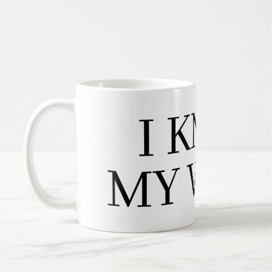 I know my value coffee mug gift kaffeetasse (Links)