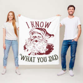 I know what You did Vintage Chistmas Fleecedecke