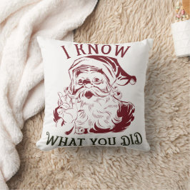 I know what You did Vintage Chistmas Kissen