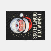 I Know You Didn't Floss Dental Hygienist Xmas Retr Fleecedecke (Vorderseite (Horizontal))