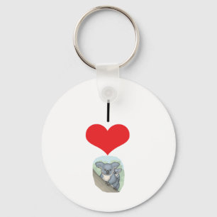 I Koala des Herz-(Liebe) Schlüsselanhänger