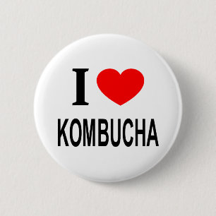 I ❤️ KOMBUCHA I LIEBE KOMBUCHA I HEART KOMBUCHA BUTTON
