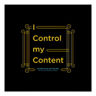 "I Kontrolle My Content"-Poster Poster
