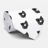 I Kontur-Staats-Liebe Herz-Ohios Grunge getragene Krawatte (Gerollt)