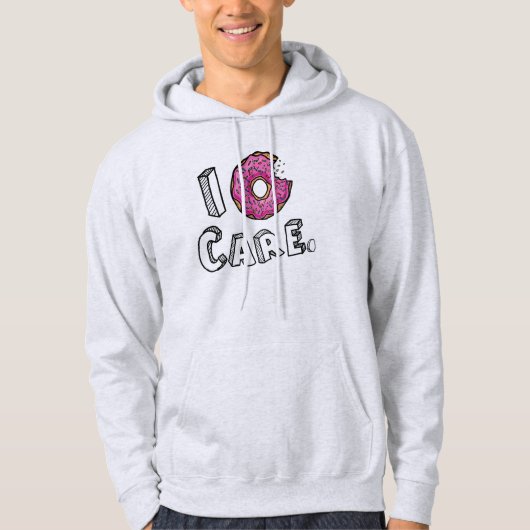 I Krapfen-Sorgfalt gebissener rosa Krapfen Hoodie (Vorderseite)