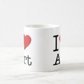 I Kunst der Liebe-(i-Herz) Kaffeetasse (Mittel)