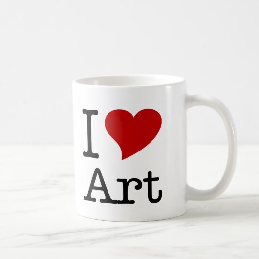 I Kunst der Liebe-(i-Herz) Kaffeetasse (Rechts)