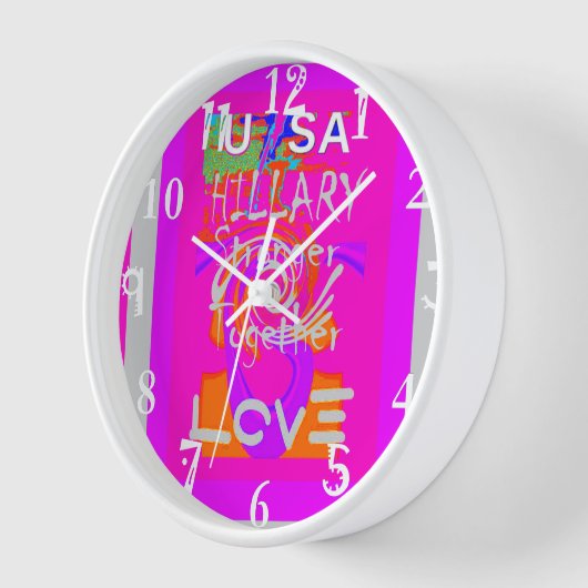 I Kunst Präsidenten Stronger Together Wanduhr (Winkel)