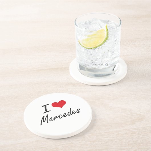 I künstlerischer Entwurf Liebe-Mercedes Getränkeuntersetzer (Seite)