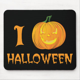 I Kürbis Halloween - lustige i-Herz-Parodie Mousepad