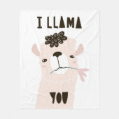 I Lama Sie Fleecedecke (Vorderseite)