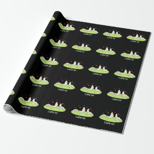 I Larvae You Funny Larvae Liebe Puff Dark BG Geschenkpapier