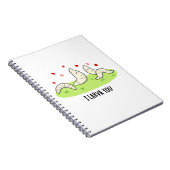 I Larvae You Funny Larvae Liebe Puff Notizblock (Rechte Seite)