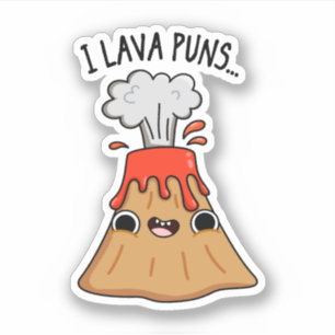 I Lava Puns Funny Geology Volcano Pun Aufkleber