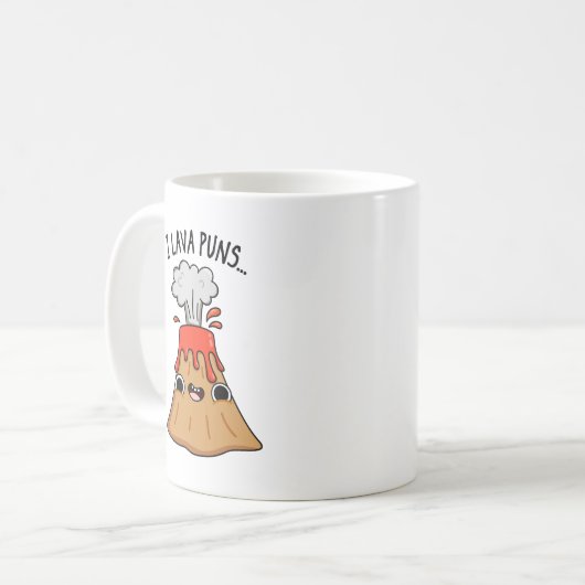 I Lava Puns Funny Geology Volcano Pun Kaffeetasse (Vorderseite Links)