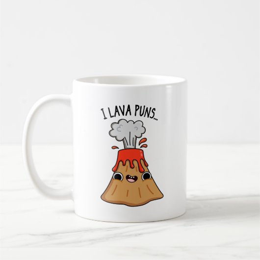 I Lava Puns Funny Geology Volcano Pun Kaffeetasse (Links)