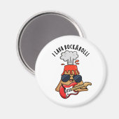 I Lava Rock and Roll Funny Volcano Pub Magnet (Vorderseite/Rückseite)