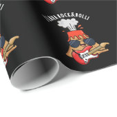I Lava Rock and Roll Funny Volcano Pun Dark BG Geschenkpapier (Rolleneckpunkt)