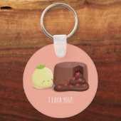 I Lava You Chocolate Molten Cake Ice Creme Schlüsselanhänger (Vorderseite)
