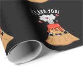 I Lava You Funny Volcano Pun Dark BG Geschenkpapier (Rolleneckpunkt)