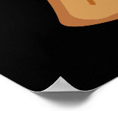 I Lava You Funny Volcano Pun Dark BG Poster (Ecke)