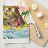 I Lava You Geschirrtuch (Viertel Falte)