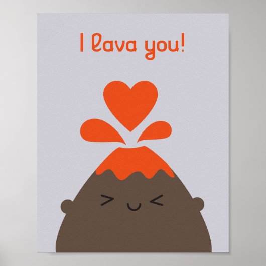 I Lava You Kawaii Poster (Vorne)