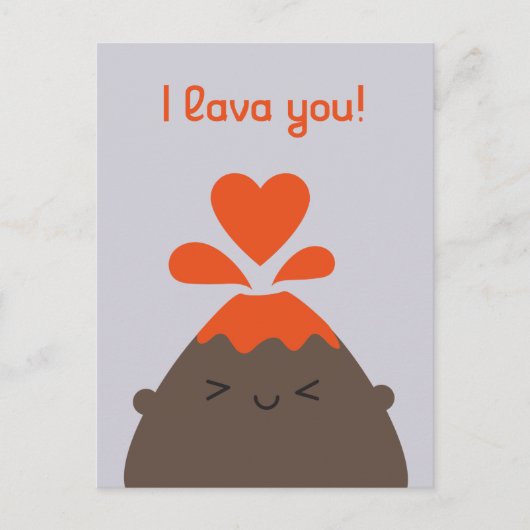 I Lava You Kawaii Postkarte (Vorderseite)