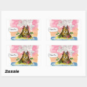 I Lava You Rechteckiger Aufkleber (Blatt)