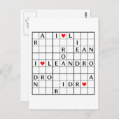 I ♥ LEANDRO POSTKARTE (Vorne/Hinten)