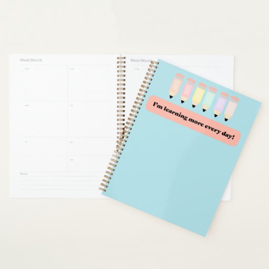 I Learn More Every Day!" Notebook Cover - Inspirin Planer (Anzeige)