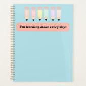 I Learn More Every Day!" Notebook Cover - Inspirin Planer (Vorderseite)