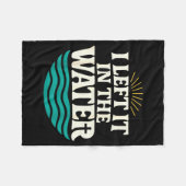 I Left It In The Water – Retro Baptism Faith  Fleecedecke (Vorderseite (Horizontal))