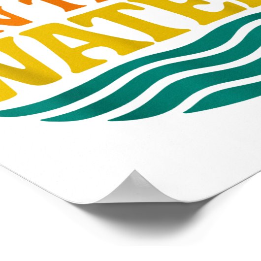 I Left It In The Water – Retro Baptism Faith Poster (Ecke)