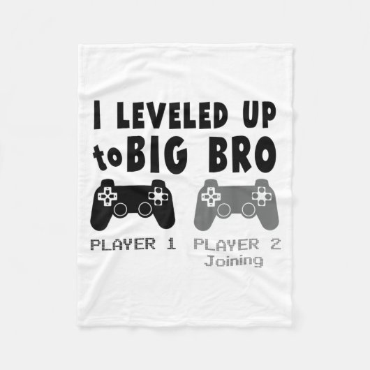 I Leveled Up To Big Brother _ Funny Gamer New Brot Fleecedecke (Vorderseite)