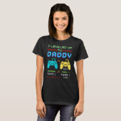 I Leveled up To Daddy 2023 Soon To Be Dad 2023 Gam T-Shirt (Vorne ganz)