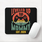 I Leveled Up To Mommy 2026 Pregnancy Announcement Mousepad (Mit Mouse)